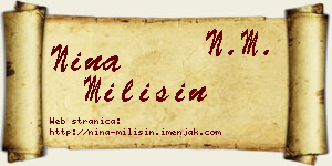 Nina Milišin vizit kartica